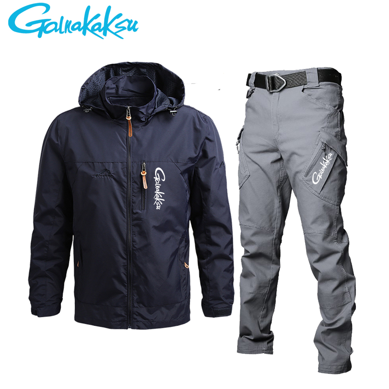 Fishing Rain Suit - Giacca e pantaloni impermeabili con cappuccio