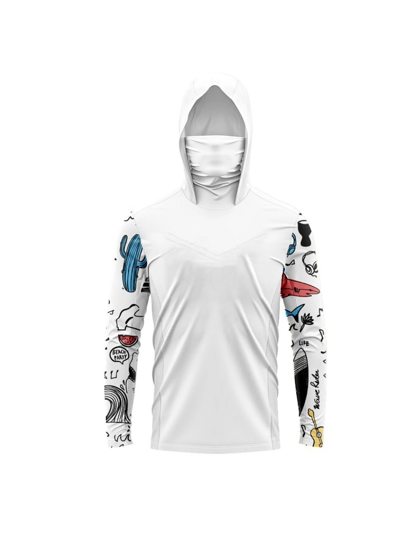Fishing Mask Sun Protection - Maglia da pesca da uomo con