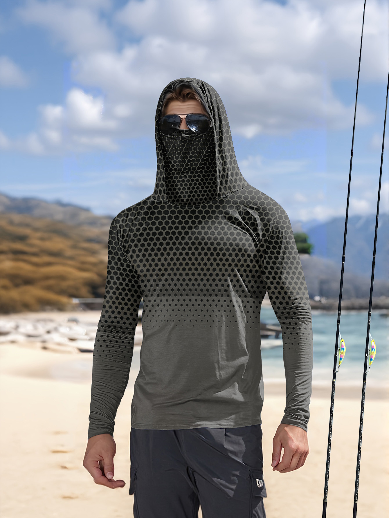 Felpa da pesca estiva da uomo  - Fishing Mask Sun Protection recensione e prezzo